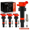 Set of 4 Ignition Coils & Iridium Spark Plugs for Kia Soul Hyundai Accent (2010–2021)