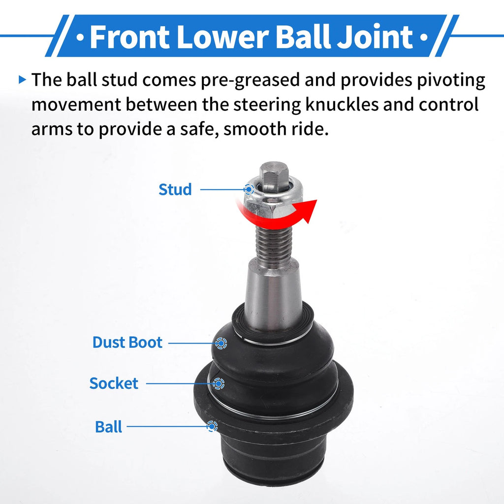 2X Front Lower Ball Joints for Ford F-150 (2015–2020) K500318/FL3Z3050A