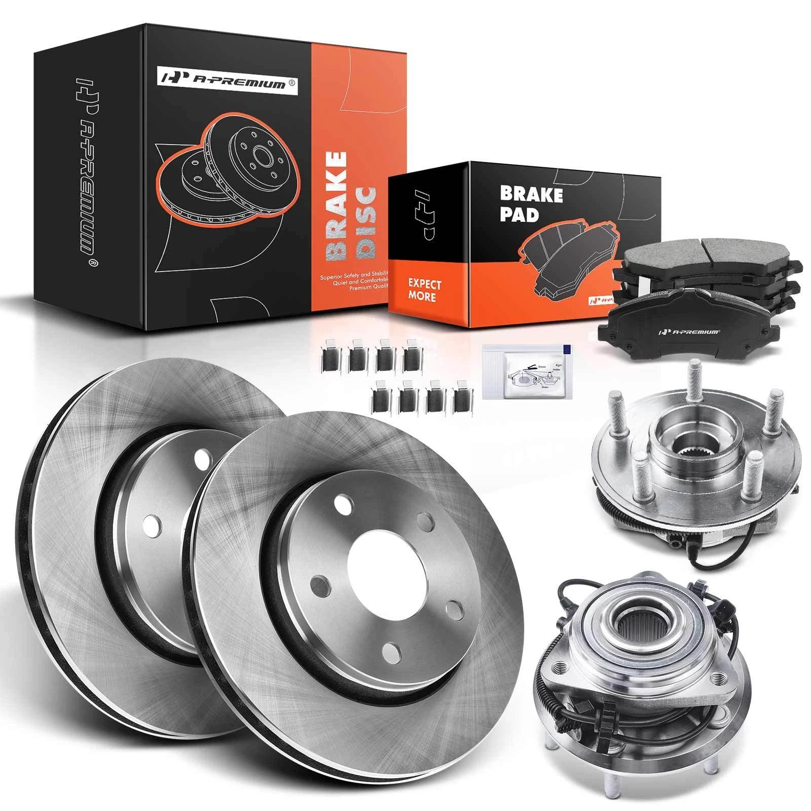 Front Brake Rotor & Pad Set for Jeep Wrangler (2007–2010)