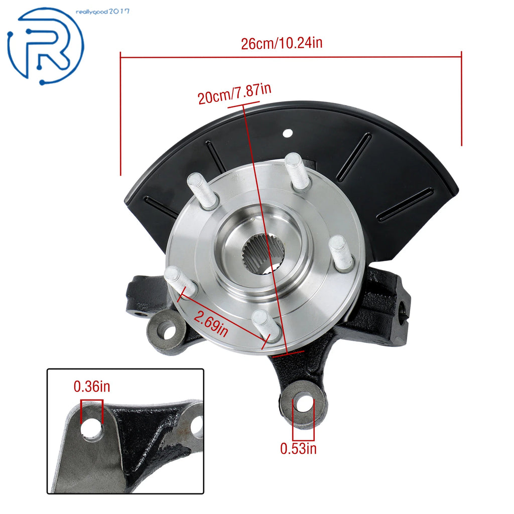 Steering Knuckle & Wheel Hub Bearing Assembly for Ford Escape