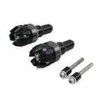Universal Motorcycle Exhaust Frame Slider Bolt Anti Crash Protector - Grey
