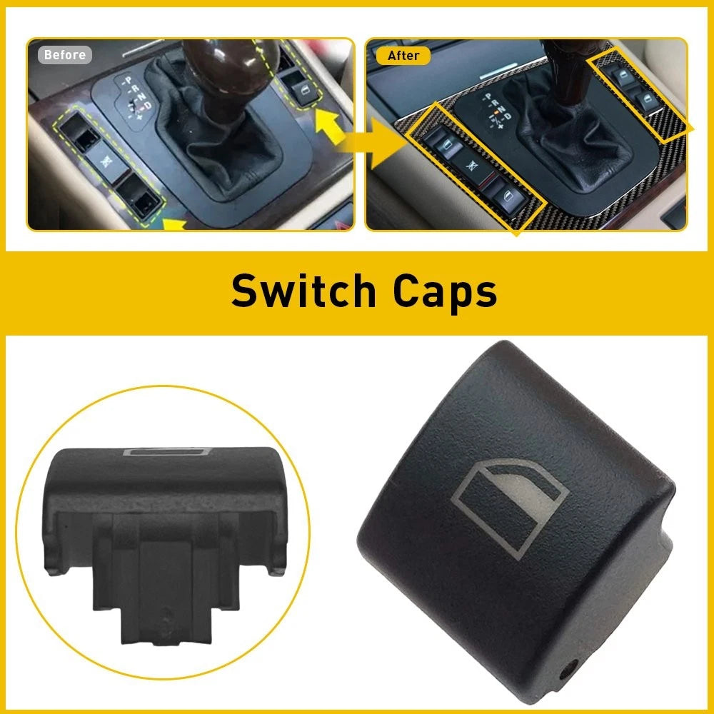 Window Switch Button Cover Cap for BMW E46 3-Series 325i (2002–2006)
