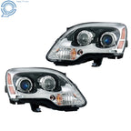 Set of 2 HID Projector Headlights for GMC Acadia (2007-2012) Chrome Trim