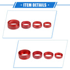 5 Pcs AC Climate Control Knob Ring for Chrysler 300, Dodge Challenger (2005–2023) Red