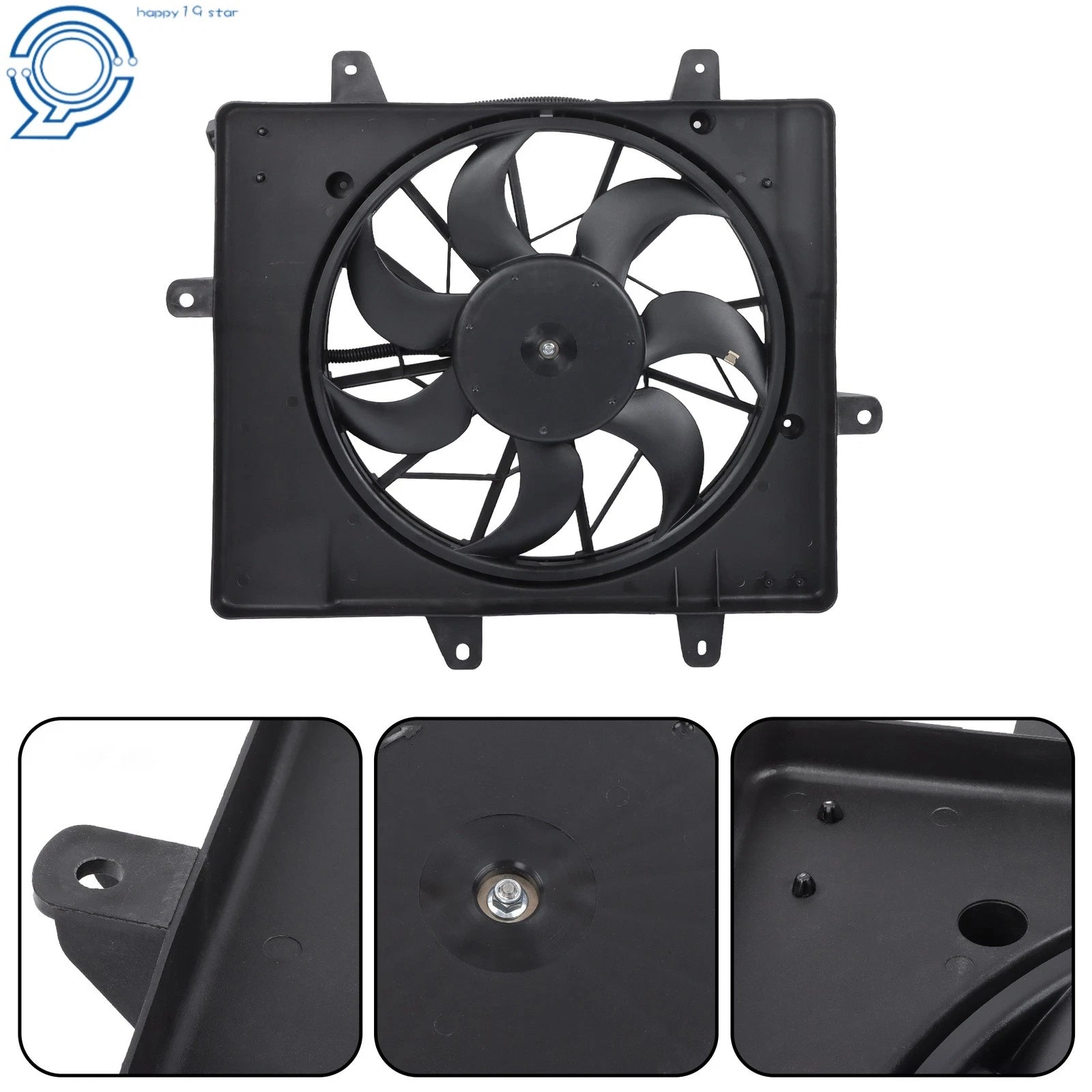 Engine Radiator Cooling Fan Assembly w/ Shroud for Chrysler PT Cruiser (2006–2010)
