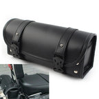 Universal Black PU Leather Motorcycle Side Saddle Bags for Storage