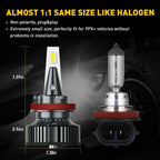 AUXITO H11 H9 H8 LED Headlight Bulbs Kit for Low Beam Fog Light (100W 6500K)