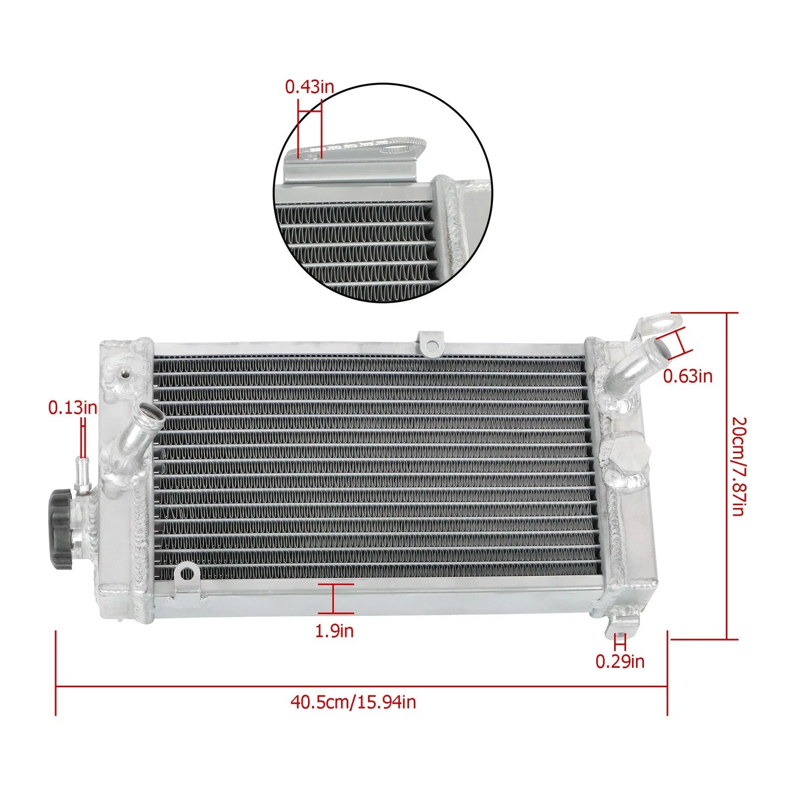 Aluminum Radiator for Kawasaki KLR650 (2015–2018)