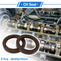 Set of 2 Oil Seal Rotary Shaft Seal FKM Rubber 48x65x10mm