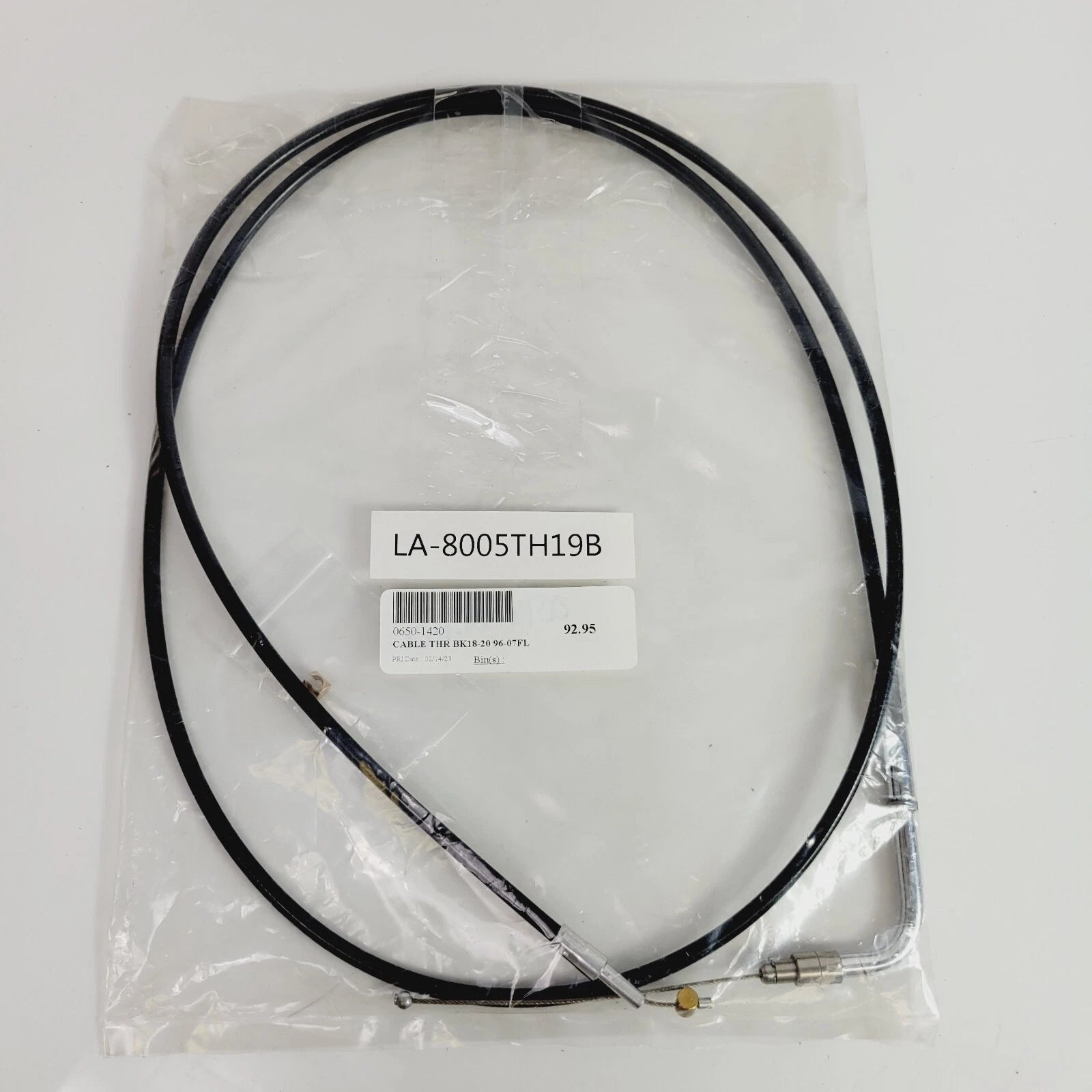 Throttle Cable for LA Choppers (18" Black Vinyl Braided) LA-8005TH19B