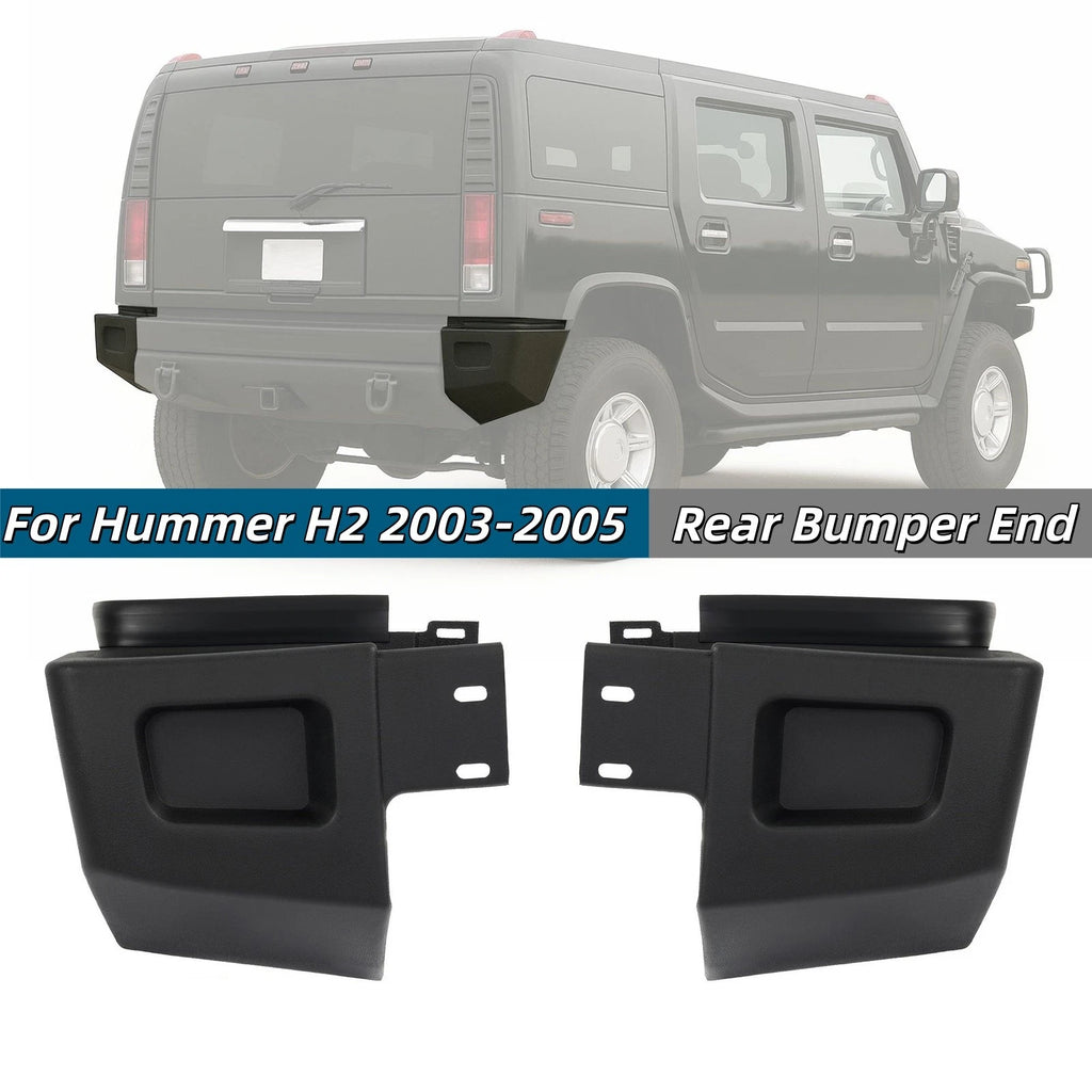 Set of 2 Rear Bumper End Caps for Hummer H2 (2003–2005)