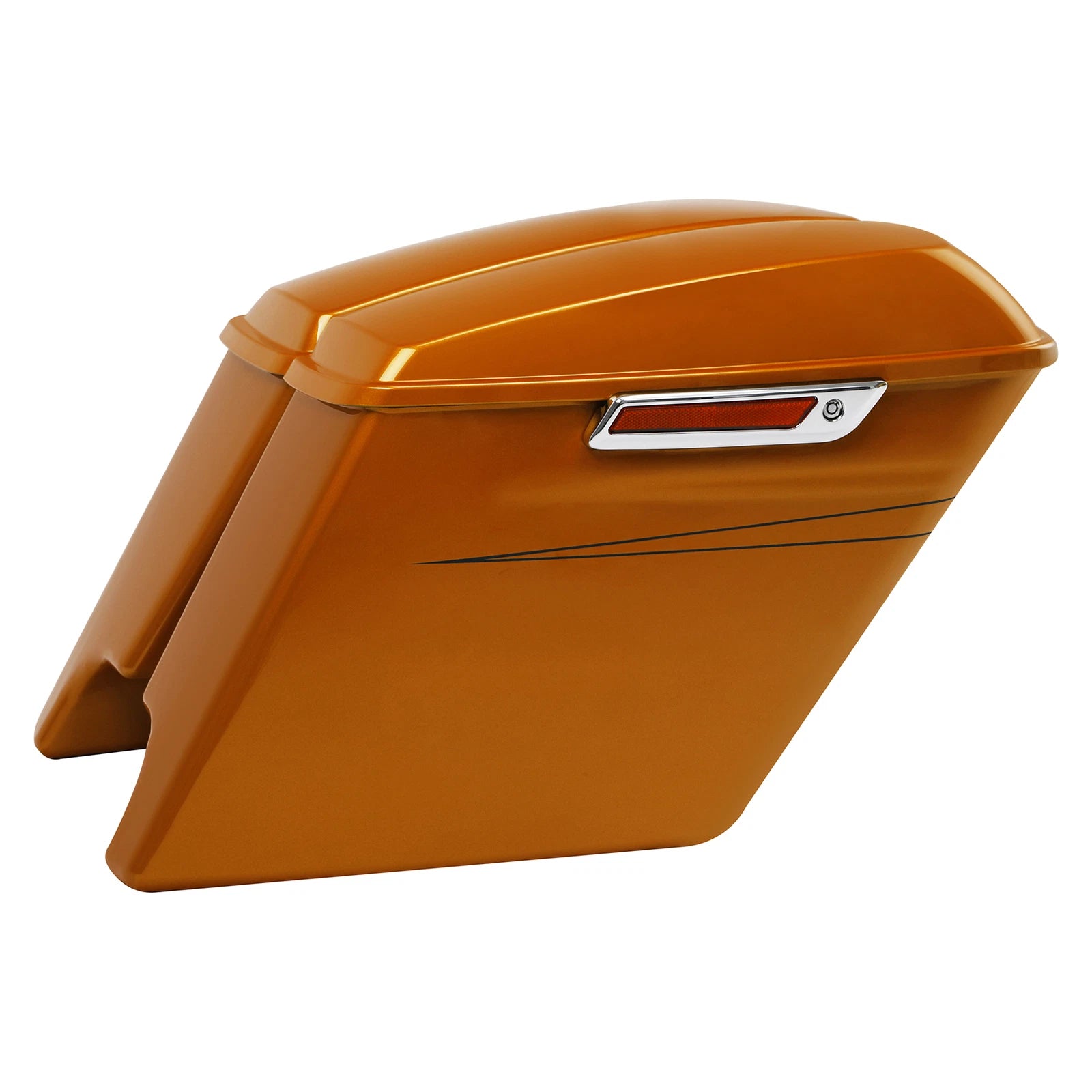 5" Stretched Saddlebags for Harley Street Road Glide (2014–2023) Amber Whiskey