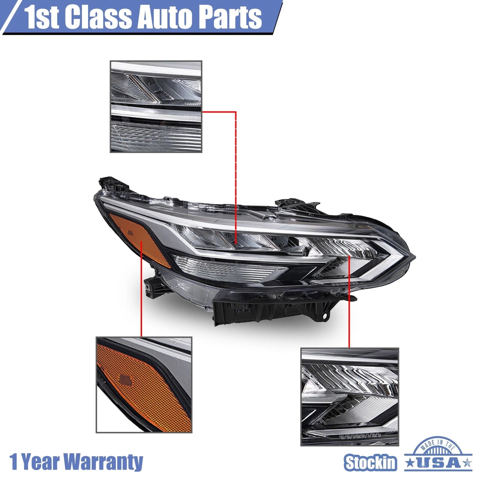 LED Headlight for Nissan Sentra (2020–2021) - Passenger Side Right