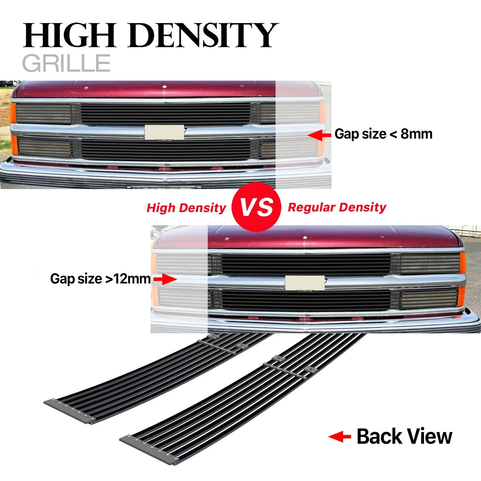 Stainless Black Billet Grille Insert for Chevy Blazer Suburban (1994-1999)
