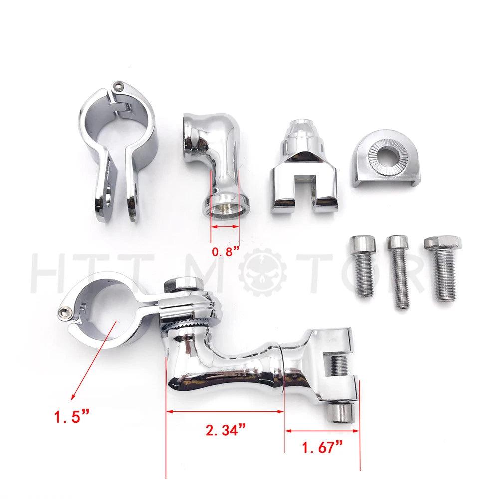 1 1/2" O-ring Crash Bar Engine Guard Highway Pegs for Universal Models