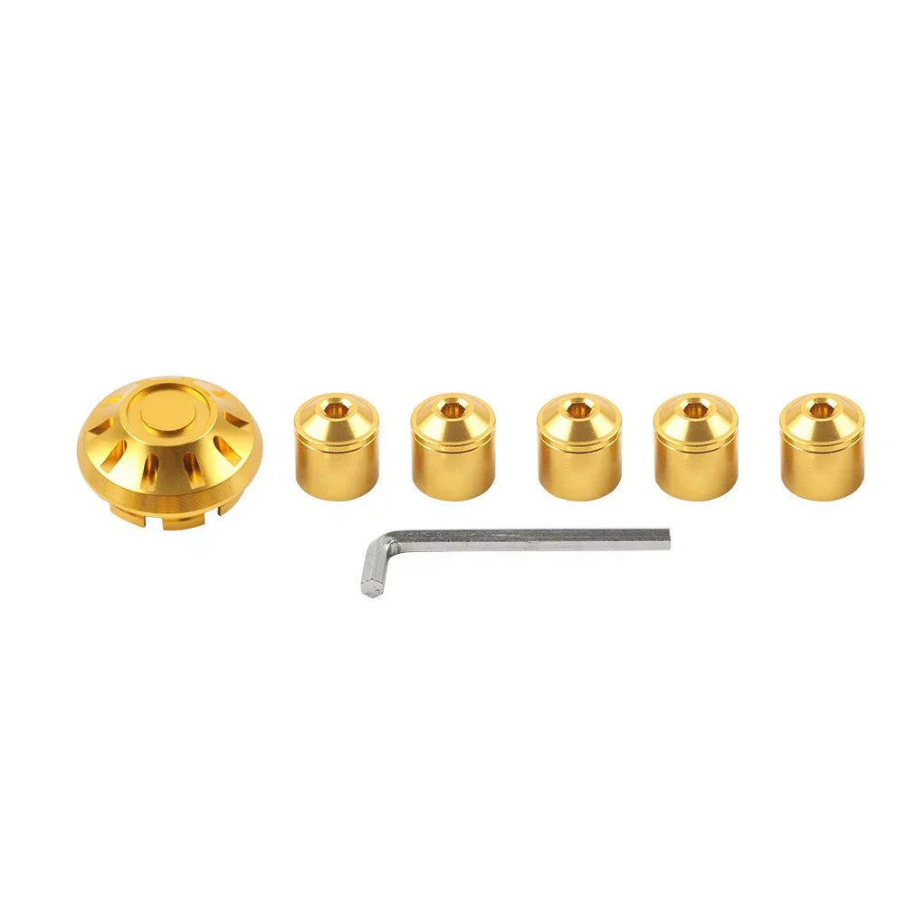 Gold Front Hubcap Screw Wheel Cover for Vespa Primavera/Sprint 150 (13-21)