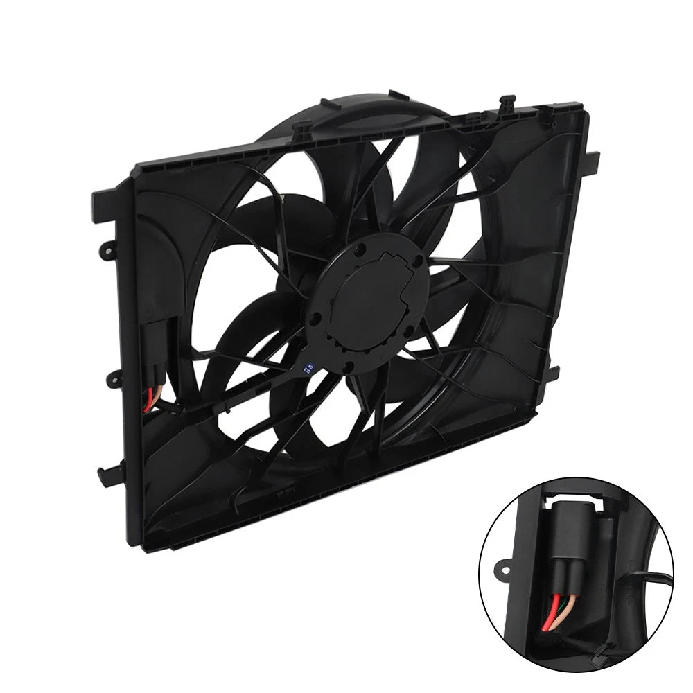 Radiator Cooling Fan Assembly for Mercedes W204 C250 C350 W212 E350 GLK350 (2008–2017)