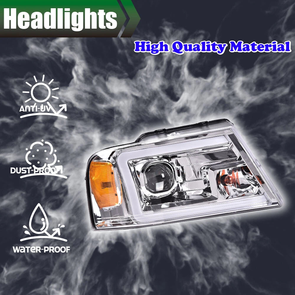 Projector LED DRL Headlights Assembly for Ford F150 (2004–2008)