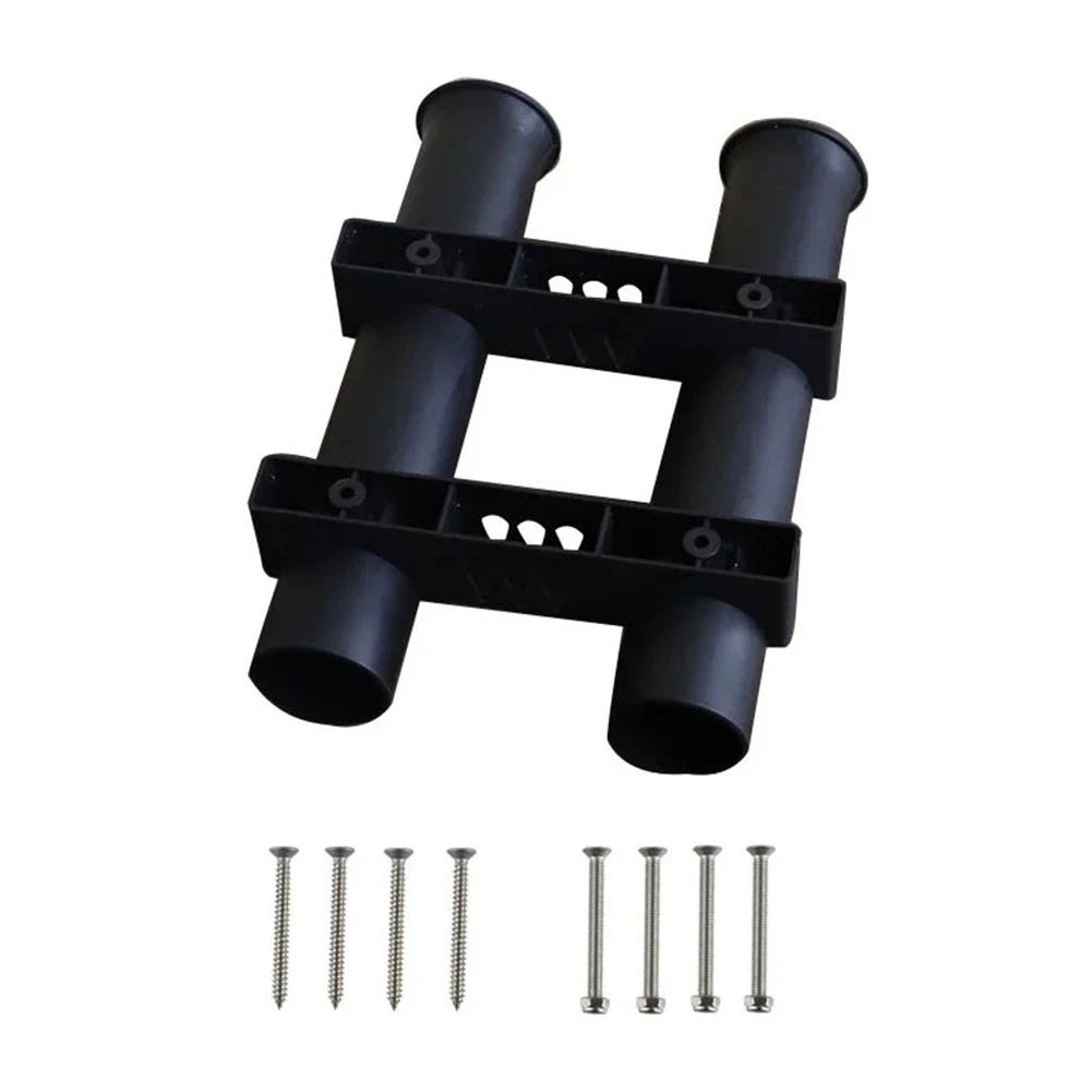 Fishing Rod Holders Wall Mount Set of 2 - Sleek Black and White Designs