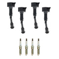 Set of 4 Ignition Coils & NGK Iridium Spark Plugs for Ford Escape (2013–2019)