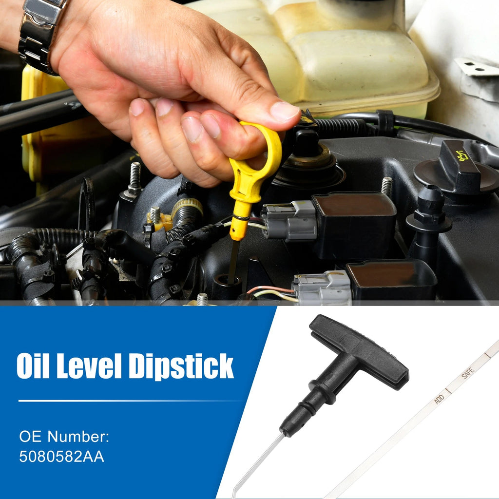 Engine Oil Level Indicator Dipstick for Dodge 2500 (2000–2002) No. 5080582AA Black