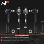 4x Outer & Inner Tie Rod End for Chevrolet Aveo & Pontiac Wave (2004-2011)