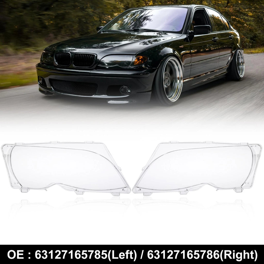 1 Pair Headlight Lens Cover for BMW E46 (1998–2006) 63126924045
