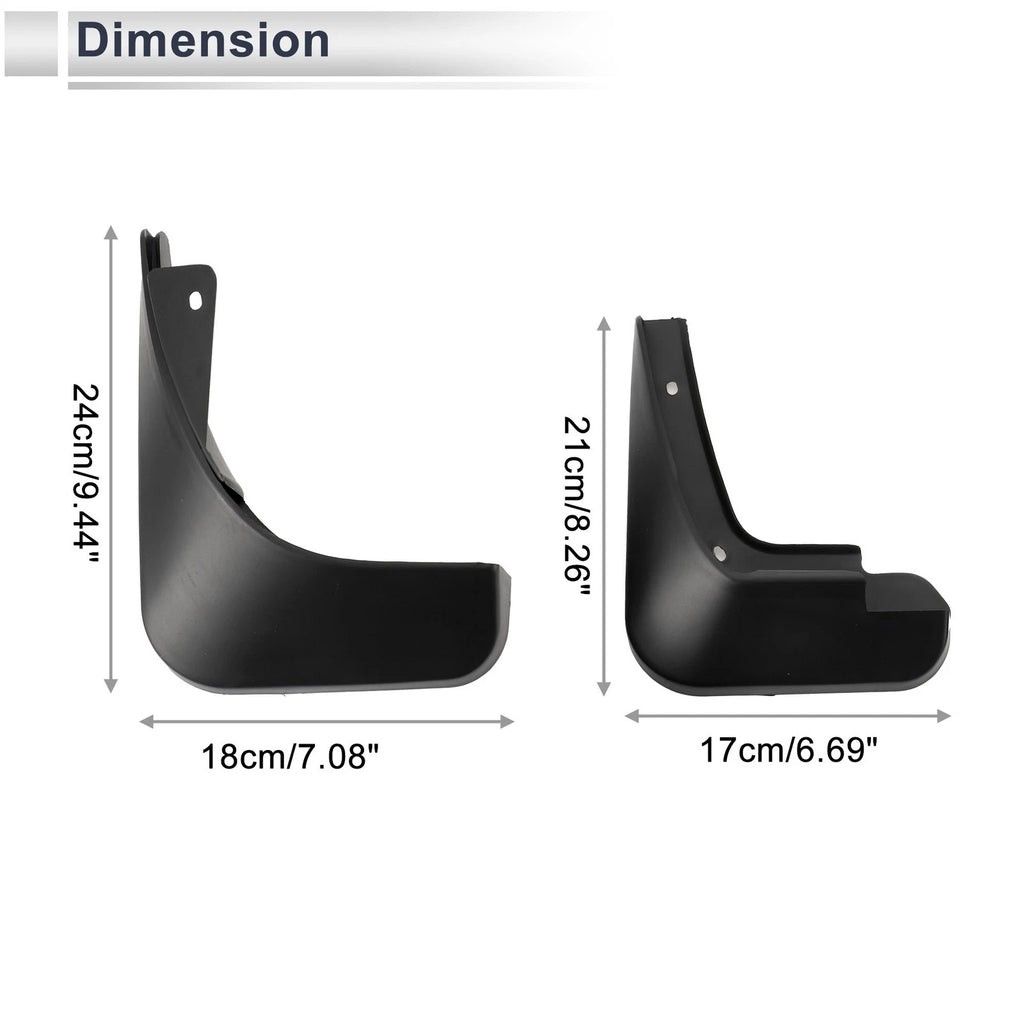 Set of 2 Mud Flaps Splash Guards for Audi A1 (2010–2015)