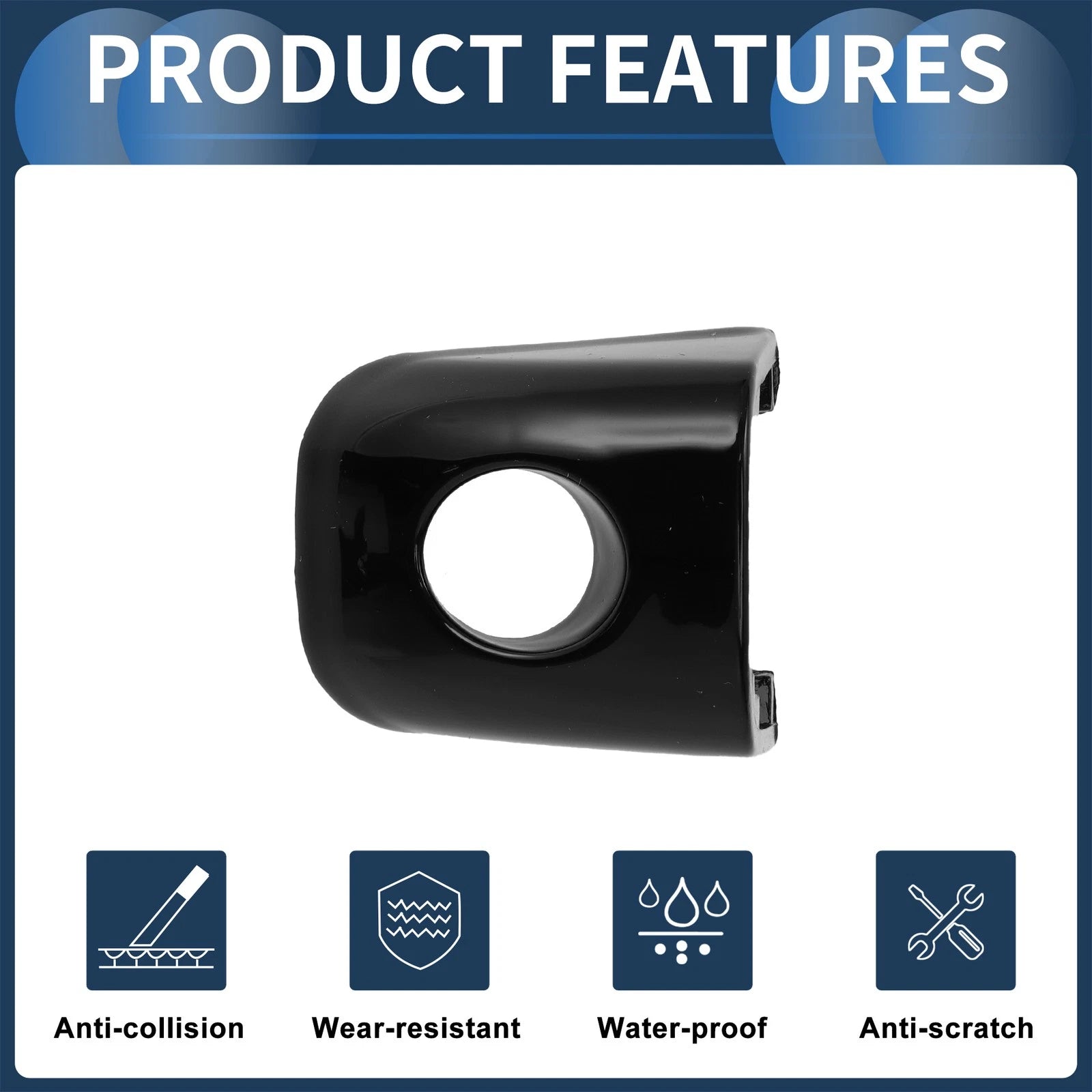 Door Handle Cover Front Left No. 8T0837879 for Audi A4/Avant (2013–2015) Black