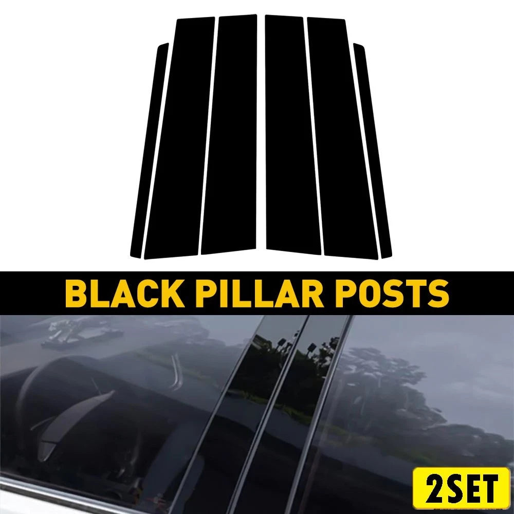 12PCS Door Pillar Post Trim for Ford Explorer (2011–2019) Carbon Fiber