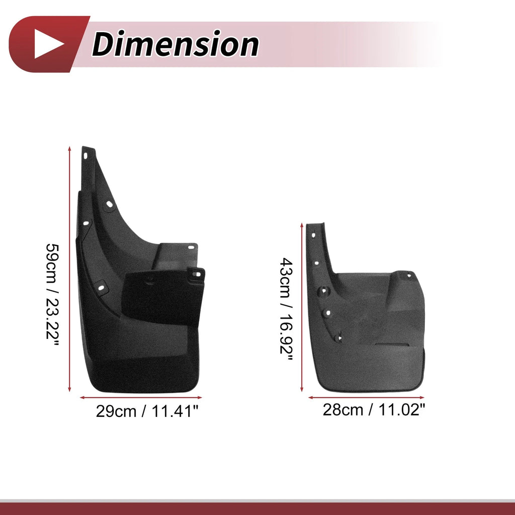 Mud Flaps Splash Guards for Toyota Land Cruiser FJ150 (2008–2021)