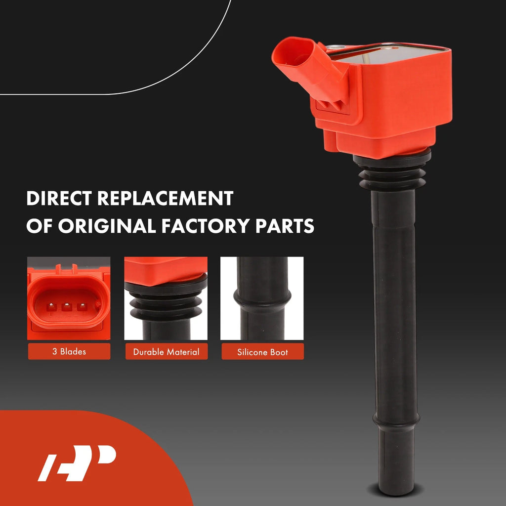 Set of 4 Ignition Coils & Iridium Spark Plugs for Jeep Renegade (2015–2023)
