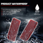 Set of 2 Red Lens Rear Bumper Tail Light Reflectors for Subaru Outback