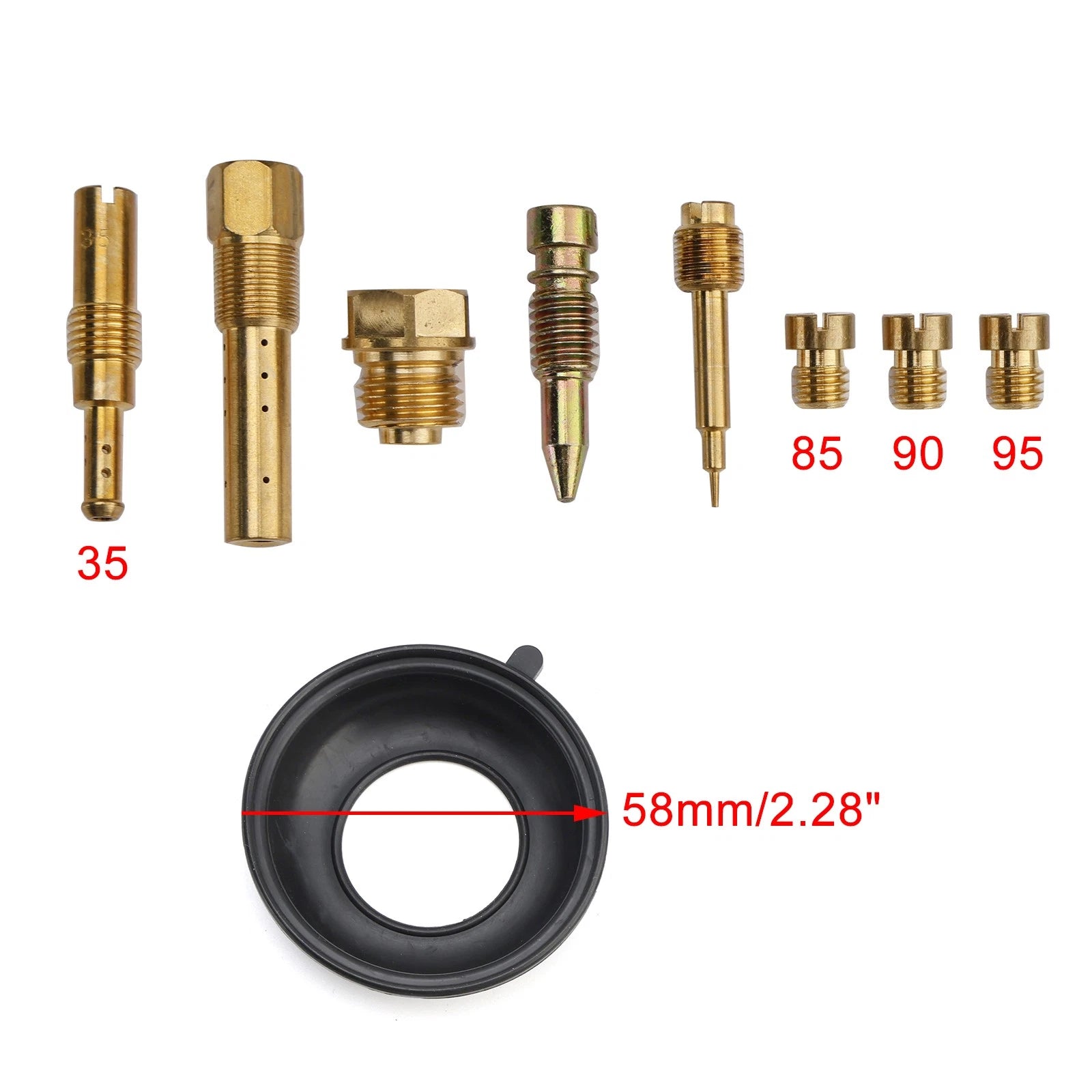 Set of 1 Carburetor Rebuild Repair Kit for Honda CBR250R (1986–1988)