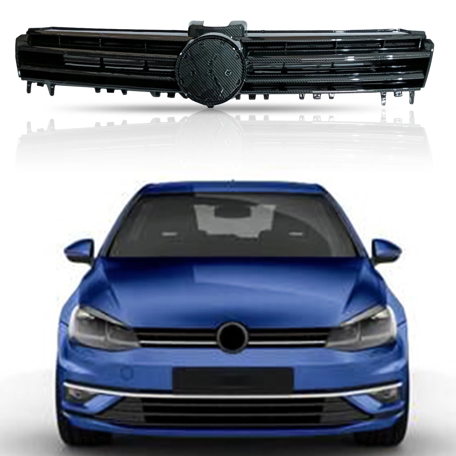Carbon Fiber Print Grill for VW Golf 7 (2018–2020)