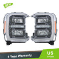 Black LED Headlight Assembly for Ford F250 F350 (2023–2024) Left & Right