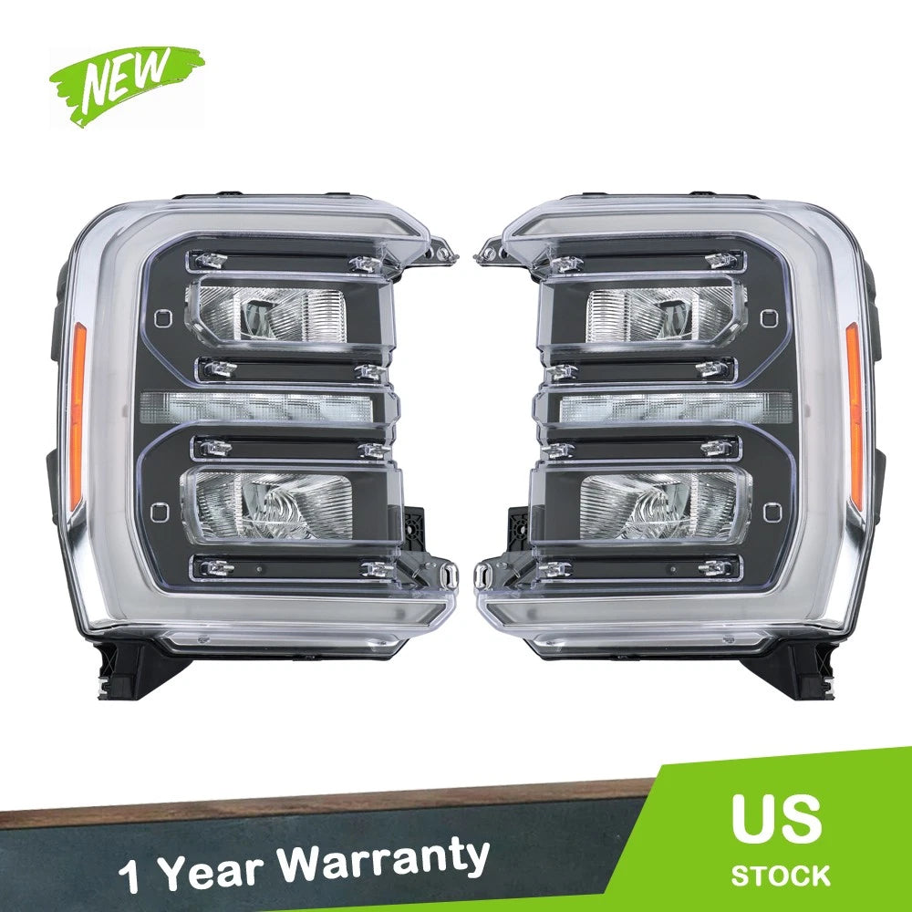 Black LED Headlight Assembly for Ford F250 F350 (2023–2024) Left & Right