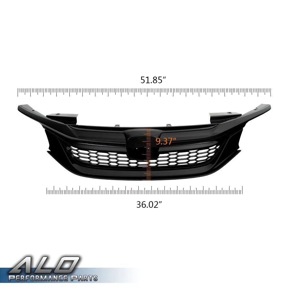 Front Bumper Upper Hood Grill for Honda Accord Sedan (2016–2017)