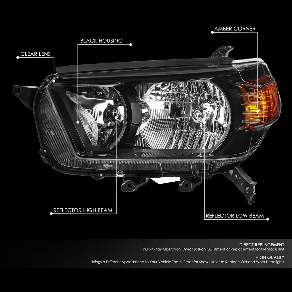 Driver Left Side Headlight for Toyota 4Runner (2010–2013) OE Style