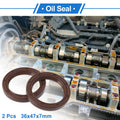 2X Oil Seal Rotary Shaft Seal for Various Models (36x47x7mm) FKM Rubber