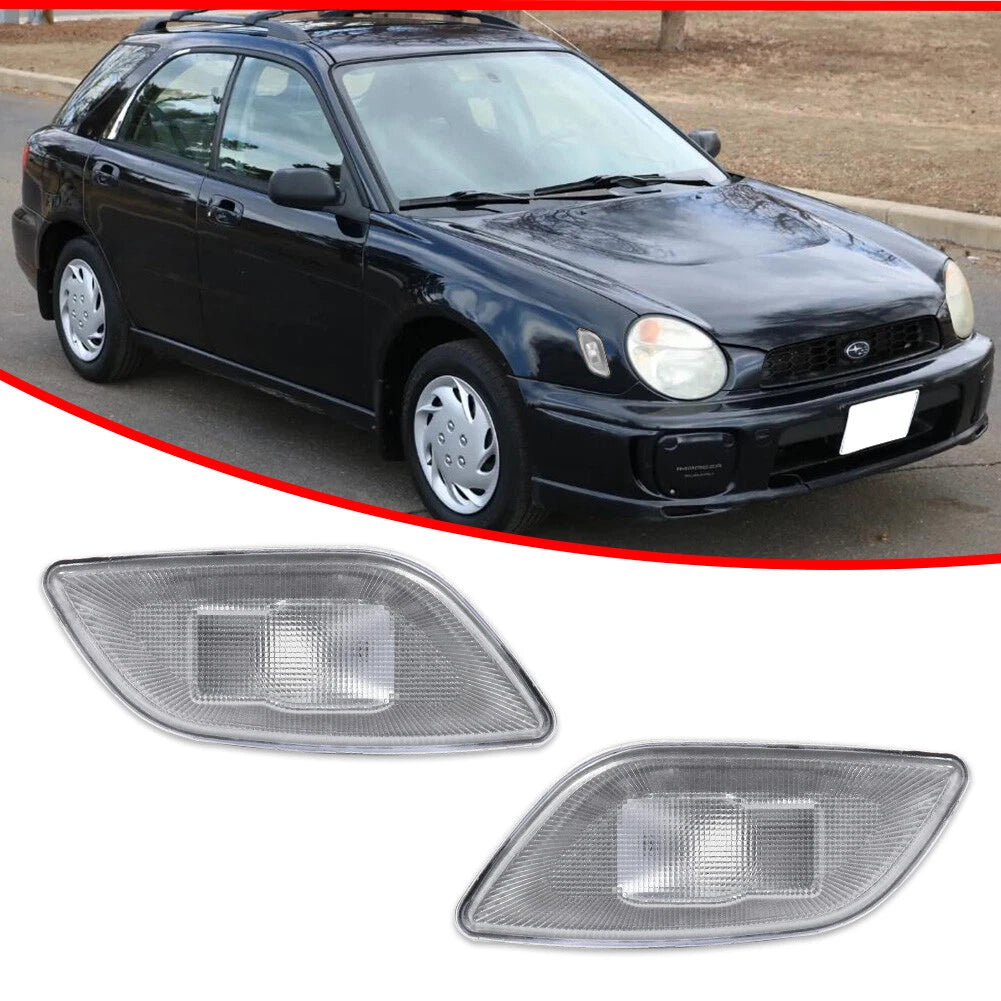 Pair of Diamond Clear Front Side Marker Lights for Subaru Impreza WRX