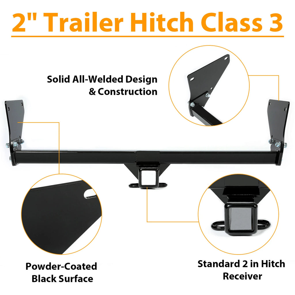Class 3 Trailer Rear Bumper 2" Tow Hitch Receiver #13416 for Toyota RAV4 (2019–2023)