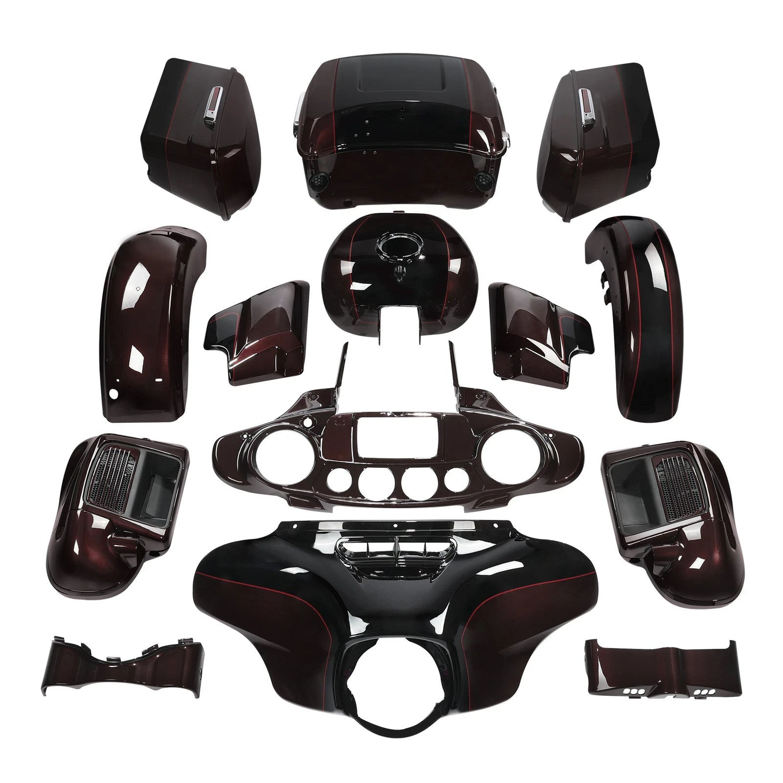 Fairing Body Kit for Harley Electra Glide (2014–2023) Midnight Crimson/Vivid Black