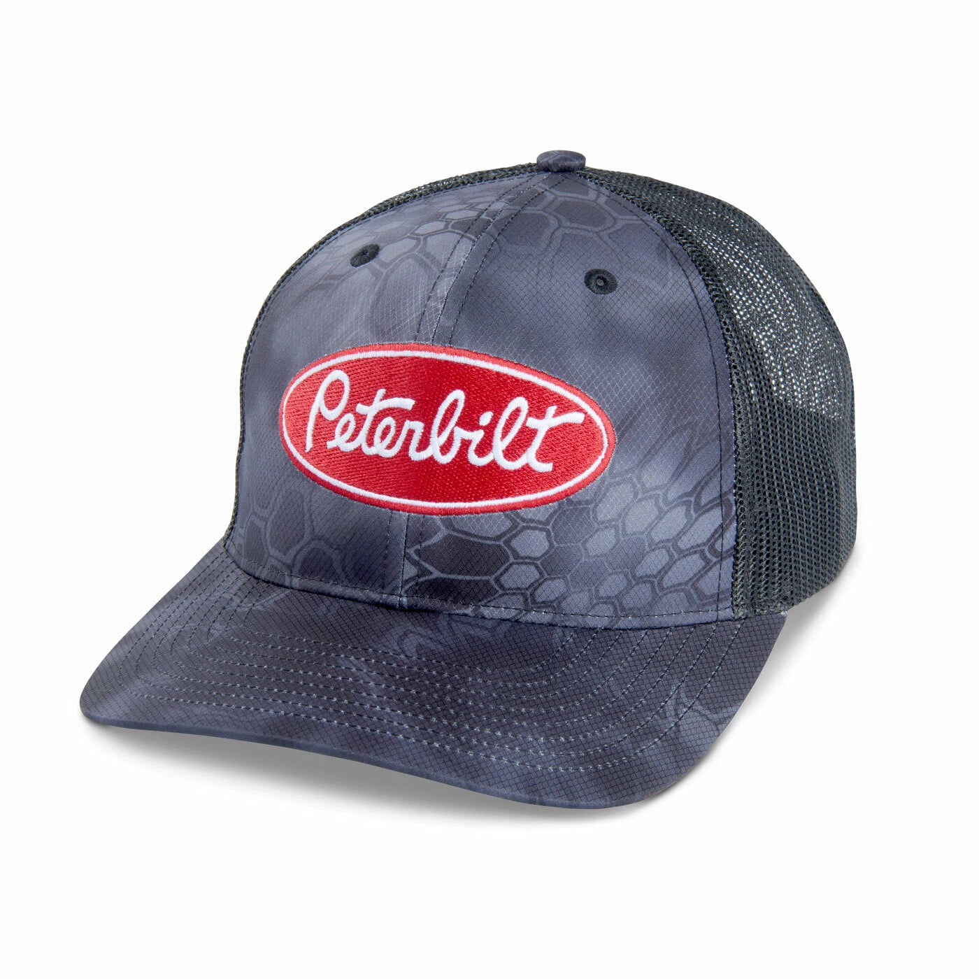 Twill Mesh Trucker Cap for Peterbilt Motors (Typhon Black)