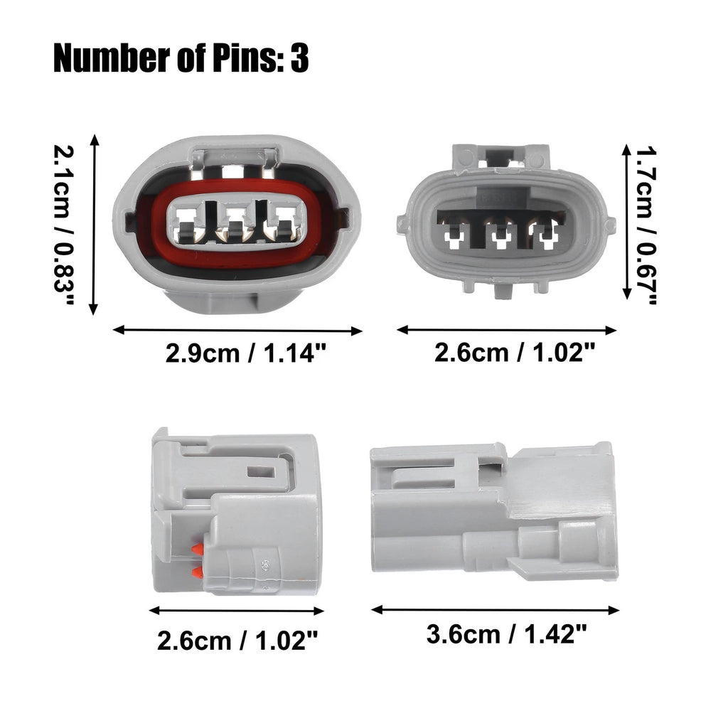 Set of 3 Pin TS Alternator Connector Adapter Kit for Toyota 