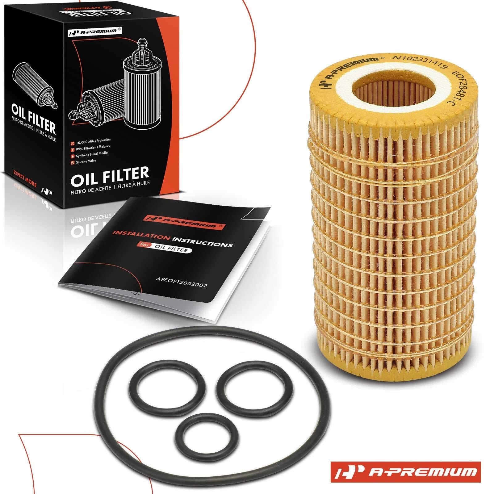 Engine Oil Filter for Mercedes-Benz C250 (2010–2012) C55 AMG (2005–2006)