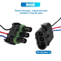 1 Set 3-Pin Male/Female Triple Shroud Connector Plug for BMW