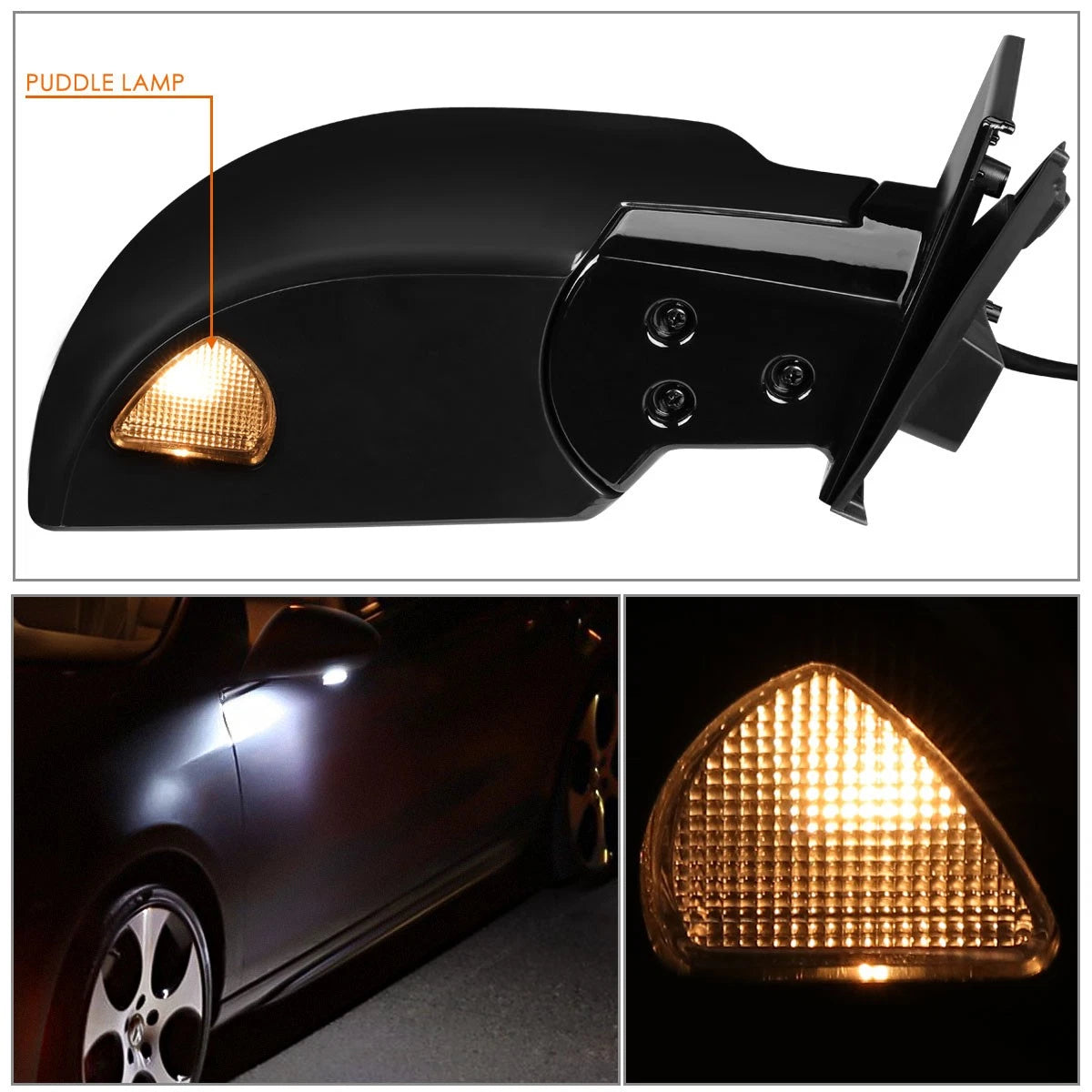 Powered Heated Side View Mirror with Puddle Light for Nissan Quest (2005–2007)