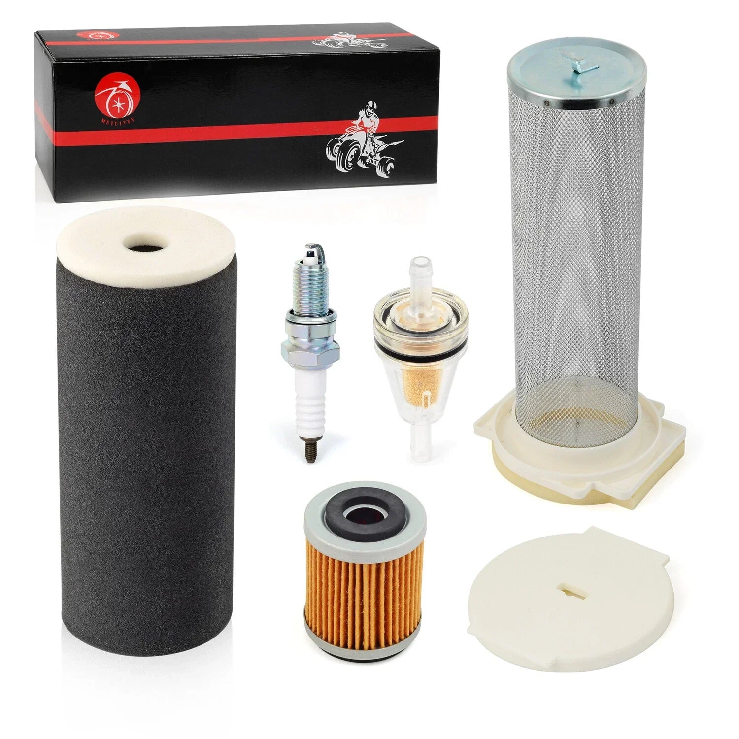 Air Filter with Guide End Cap for Yamaha Warrior Wolverine YFM350 (1995–2004)