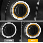 Gold Aluminum Engine Start Push Button Cover for Mercedes GLC GLE GLA (2016-2024)